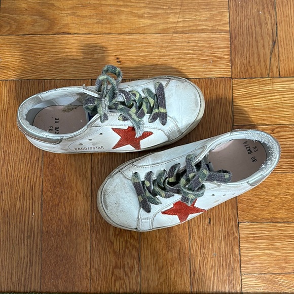 Golden goose kids low top camouflage lace sneakers size 30 - Picture 2 of 8